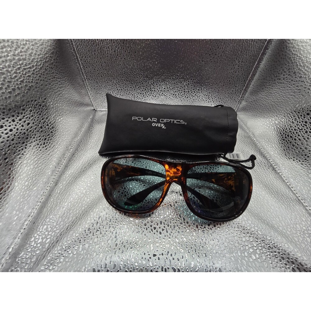 Polar Optics OverRx Fits Over Fashion Unisex Oval Sunglasses Red With Case